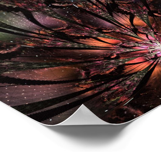 Weich und Zärtlichkeit Fraktal Fantasy Blume invit Poster (Ecke)