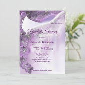 Weich-Violet-Orchid-Brautparty Einladung (Stehend Vorderseite)