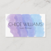Weich violett Abstrakte Malerei Wasserfarbe Visitenkarte (Vorderseite)