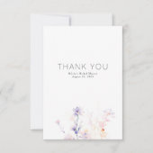 Weich violette Blumen Minimalistisch Klein Danke (Vorderseite)