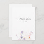 Weich violette Blumen Minimalistisch Klein Danke (Vorne/Hinten)