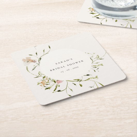 Weich-Weiden-Blumenkraut-Brautparty Rechteckiger Pappuntersetzer (angewinkelt)