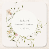 Weich-Weiden-Blumenkraut-Brautparty Rechteckiger Pappuntersetzer (Vorderseite)