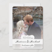 Weich weißes Banner-Foto Ankündigung Datum freihal (Vorderseite)