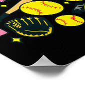 Weich wird Kokettendesign mit Schleife, T und Hand Poster (Ecke)