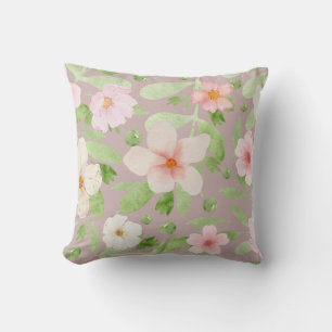 Weich, zart, elegant, pastellfarbene Blumengestalt Kissen