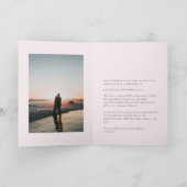 Weich zartes Blassrot Einfache Elegante Rose Rosa Ankündigung (Innenseite)