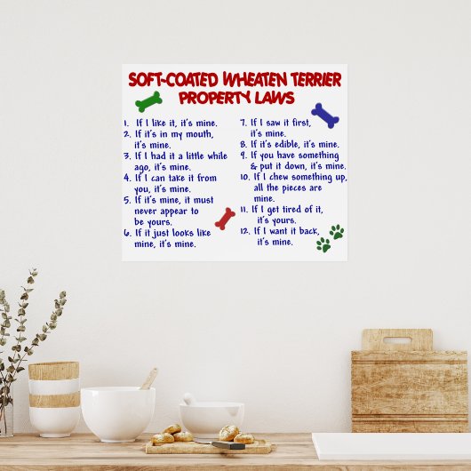 WEICHBESCHRIEBENE KRAFTENTERRIERE PL2 POSTER (Küche)