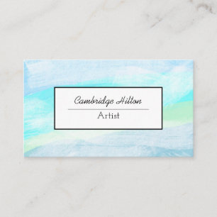 Weichblau und Aquamarin Visitenkarte