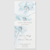 Weichblauer Orchid Save the Date Magnetische Einla Magnetkarte (Vorderseite)