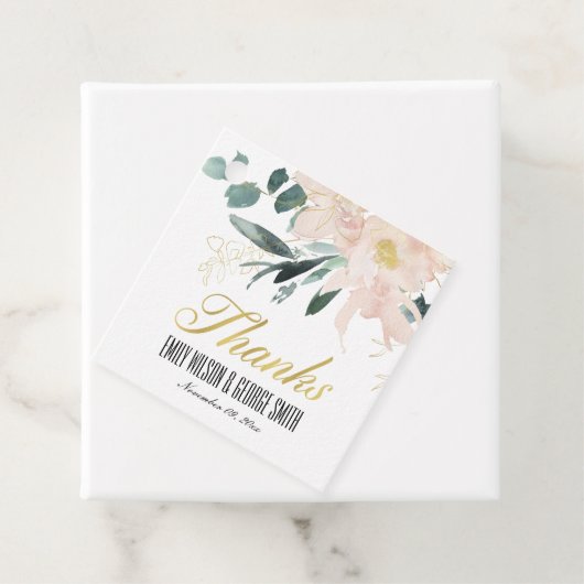 WEICHBLAUSCHBLUSH BLLORAL BUNCH WATERCOLOR WEDING GESCHENKANHÄNGER (Beispiel)