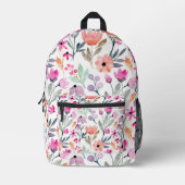 Weichblütenmuster-Blume Bedruckter Rucksack (Vorderseite)