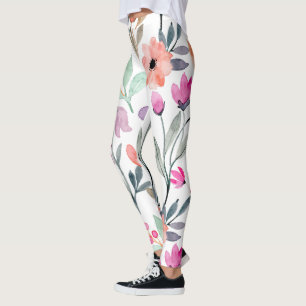 Weichblütenmuster-Blume Leggings