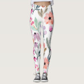 Weichblütenmuster-Blume Leggings (Vorderseite)