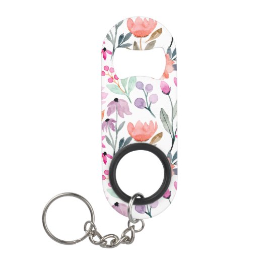 Weichblütenmuster-Blume Mini Flaschenöffner (Vorderseite)