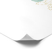 WEICHBUSH BLLORAL FRAME WATERCOLOR WEDING WILLKOMM POSTER (Ecke)