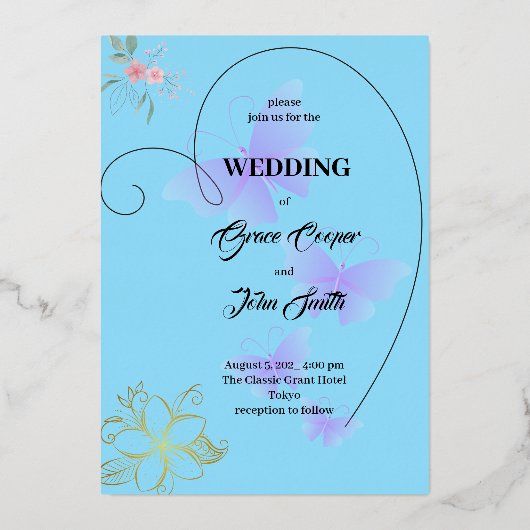 WEICHDESIGN MIT HERZGRENZE FOLIENEINLADUNG (Vorderseite)