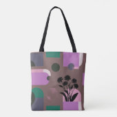 Weiche abstrakte Blumen-Collage-Tasche Tasche (Rückseite)