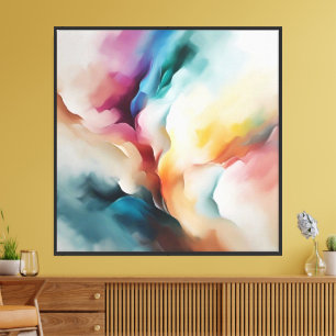 Weiche abstrakte Kunst – Elegante moderne Kunst Leinwanddruck