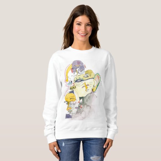 Weiche AF-Gesichter Sweatshirt (Vorne ganz)