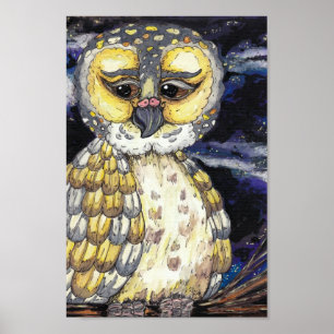 Weiche alte Eule Poster