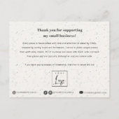 WEICHE AQUA GRAY MODERN ABSTRAKTE KUNSTWELLEN DANK POSTKARTE (Rückseite)