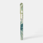 Weiche, Aquamarine Grünpalmen Wasserfarben iPhone 16 Hülle (Linke Seite)