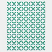 Weiche, aquamarine und blaugrüne Kreise oder Blume Fleecedecke (Vorderseite)