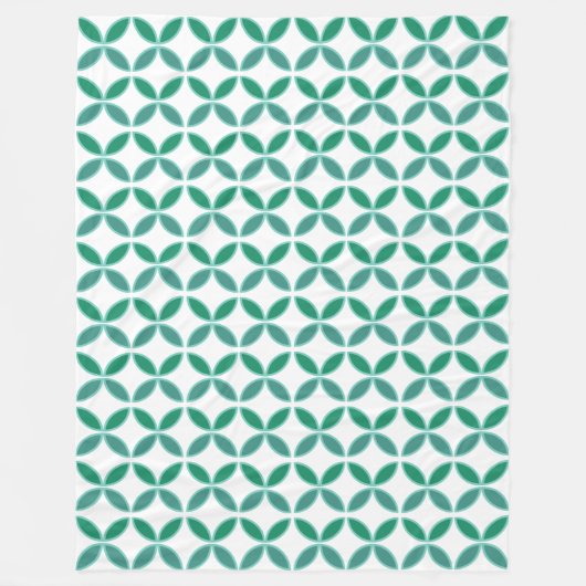 Weiche, aquamarine und blaugrüne Kreise oder Blume Fleecedecke (Vorderseite)