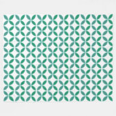 Weiche, aquamarine und blaugrüne Kreise oder Blume Fleecedecke (Vorderseite (Horizontal))