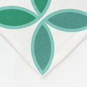 Weiche, aquamarine und blaugrüne Kreise oder Blume Fleecedecke (Ecke)