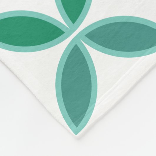 Weiche, aquamarine und blaugrüne Kreise oder Blume Fleecedecke (Ecke)