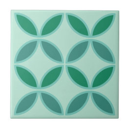 Weiche aquamarine und grüne Blume oder Blütenblätt Fliese