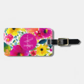 Weiche Aquarell-Blumen-Gepäckanhänger Gepäckanhänger (Vorderseite horizontal)