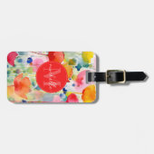 Weiche Aquarell-Blumen-Gepäckanhänger Gepäckanhänger (Vorderseite horizontal)
