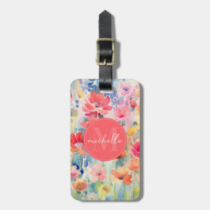 Weiche Aquarell-Blumen-Gepäckanhänger Gepäckanhänger