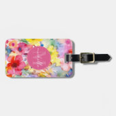 Weiche Aquarell-Blumen-Gepäckanhänger Gepäckanhänger (Vorderseite horizontal)