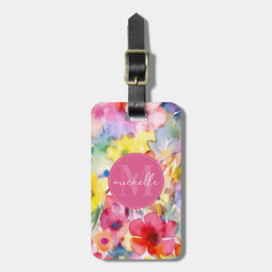 Weiche Aquarell-Blumen-Gepäckanhänger Gepäckanhänger