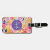 Weiche Aquarell-Blumen-Gepäckanhänger Gepäckanhänger (Vorderseite horizontal)