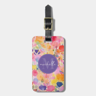 Weiche Aquarell-Blumen-Gepäckanhänger Gepäckanhänger