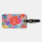 Weiche Aquarell-Blumen-Gepäckanhänger Gepäckanhänger (Vorderseite horizontal)