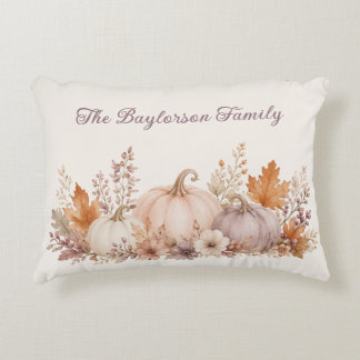 Weiche Aquarell-Kürbisse Florale Personalisierte H Dekokissen