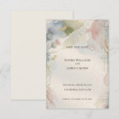 Weiche Aquarell-Schottische Distel Save the Date | (Vorne/Hinten)
