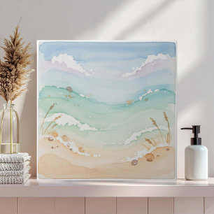 Weiche Aquarell-Strandszene ID1207 Fliese