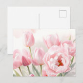 Weiche Aquarellbilder mit Blumenmotiven Postkarte (Vorne/Hinten)