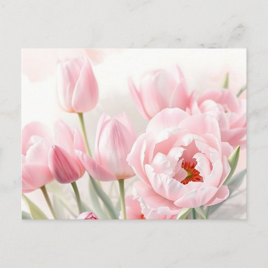 Weiche Aquarellbilder mit Blumenmotiven Postkarte (Vorderseite)