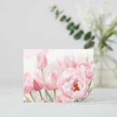 Weiche Aquarellbilder mit Blumenmotiven Postkarte (Stehend Vorderseite)