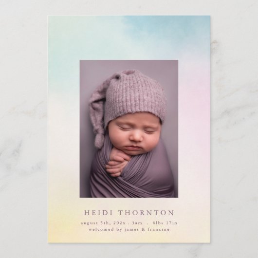 Weiche Aquarellbinde-Foto Ankündigung (Vorderseite)