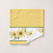 Weiche Aquarellblumen Badhandtuch Set (Waschlappen)