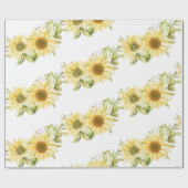 Weiche Aquarellblumen Geschenkpapier (Flach)